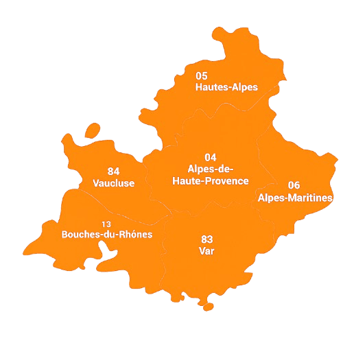 Carte de France des zones d'intervention