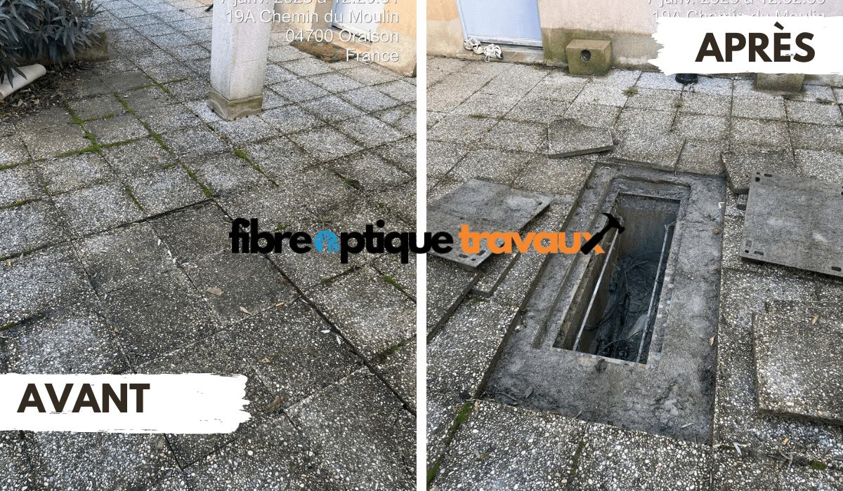 Réparation de raccordement fibre